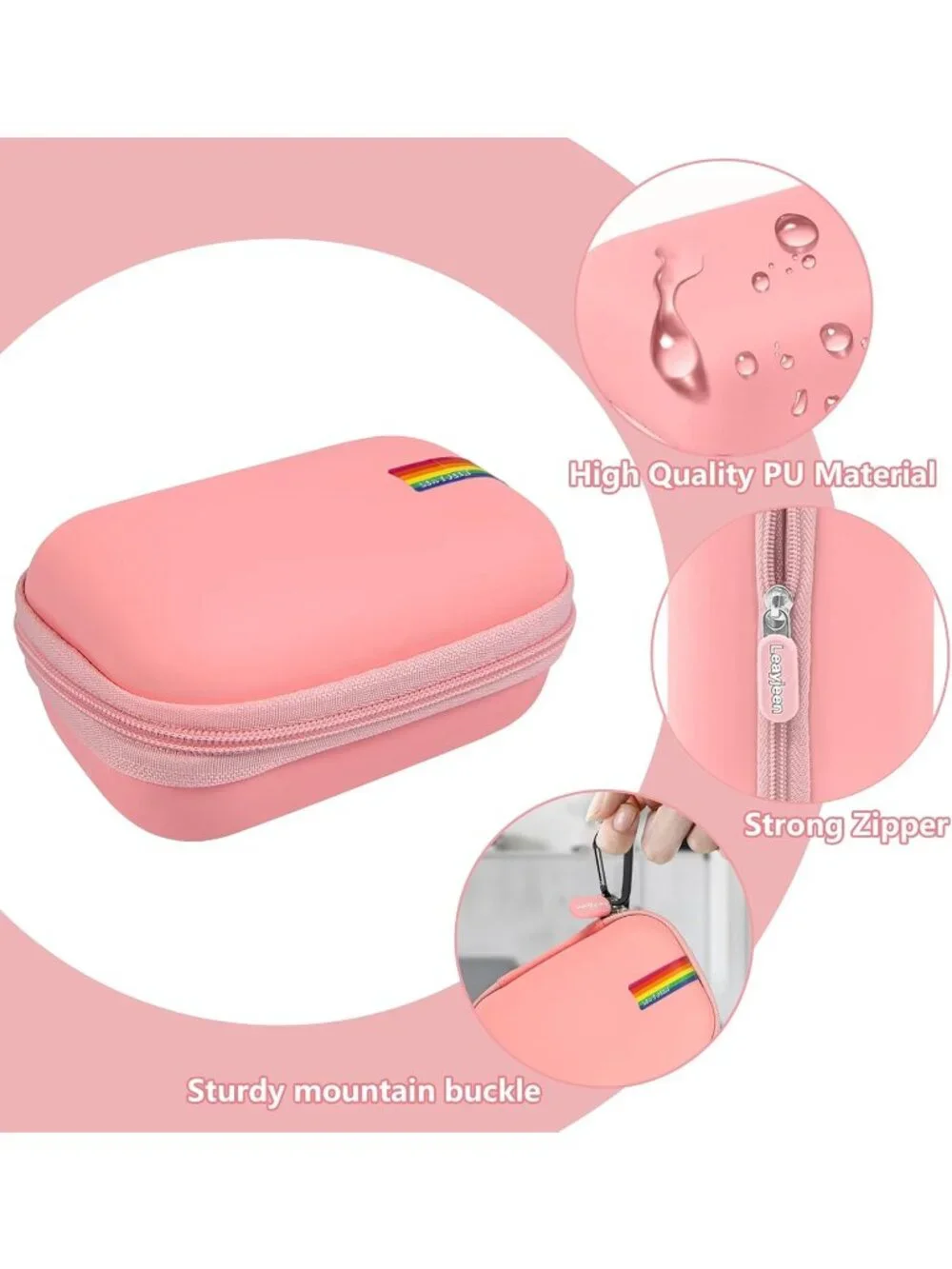 Pink Digital Camera Case – Compact Protective zip Travel Pouch, universal